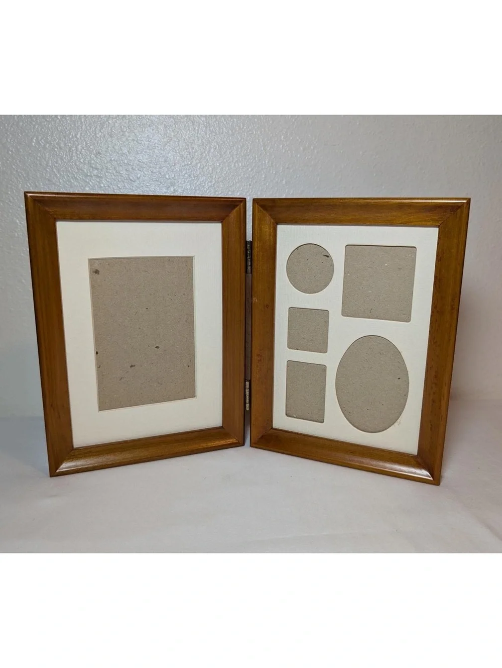 Vintage Rare Woods Double Photo Frame with Multiple Openings